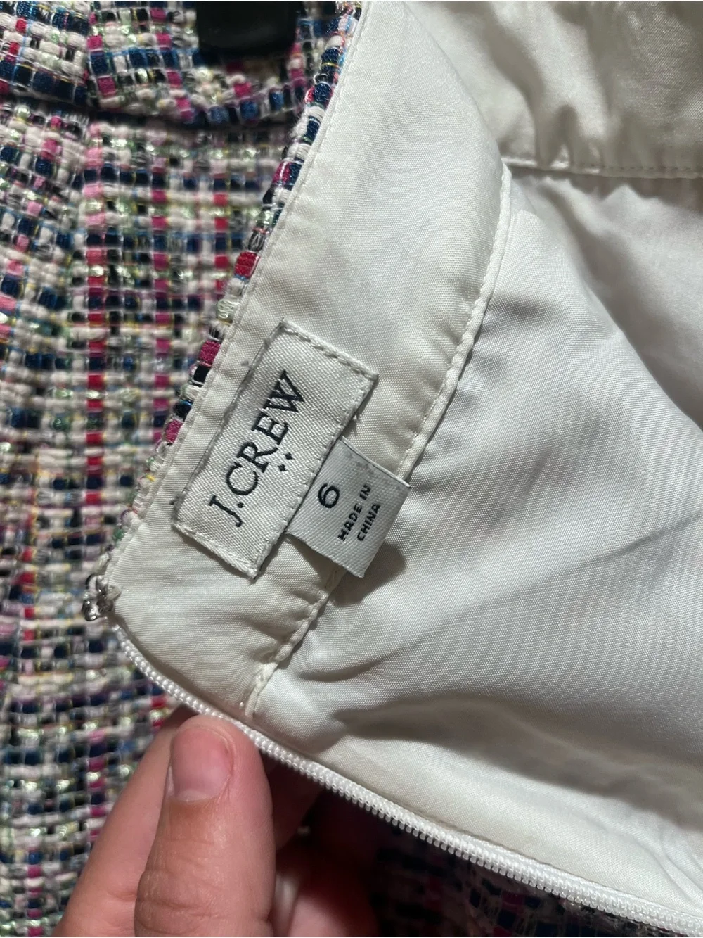 J. Crew Multicolor Tweed Pencil Skirt